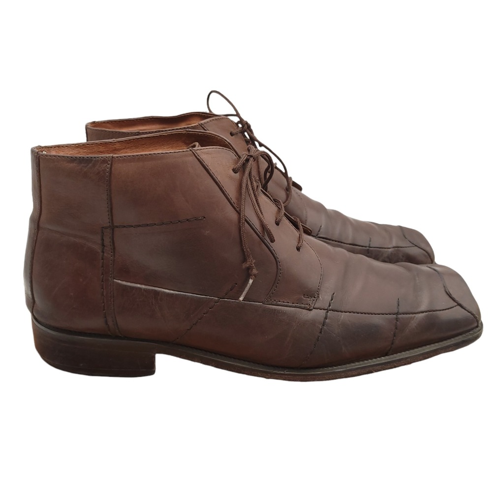 Fratelli Chukka Boots Mens Size 12 M Brown Leather Square Toe